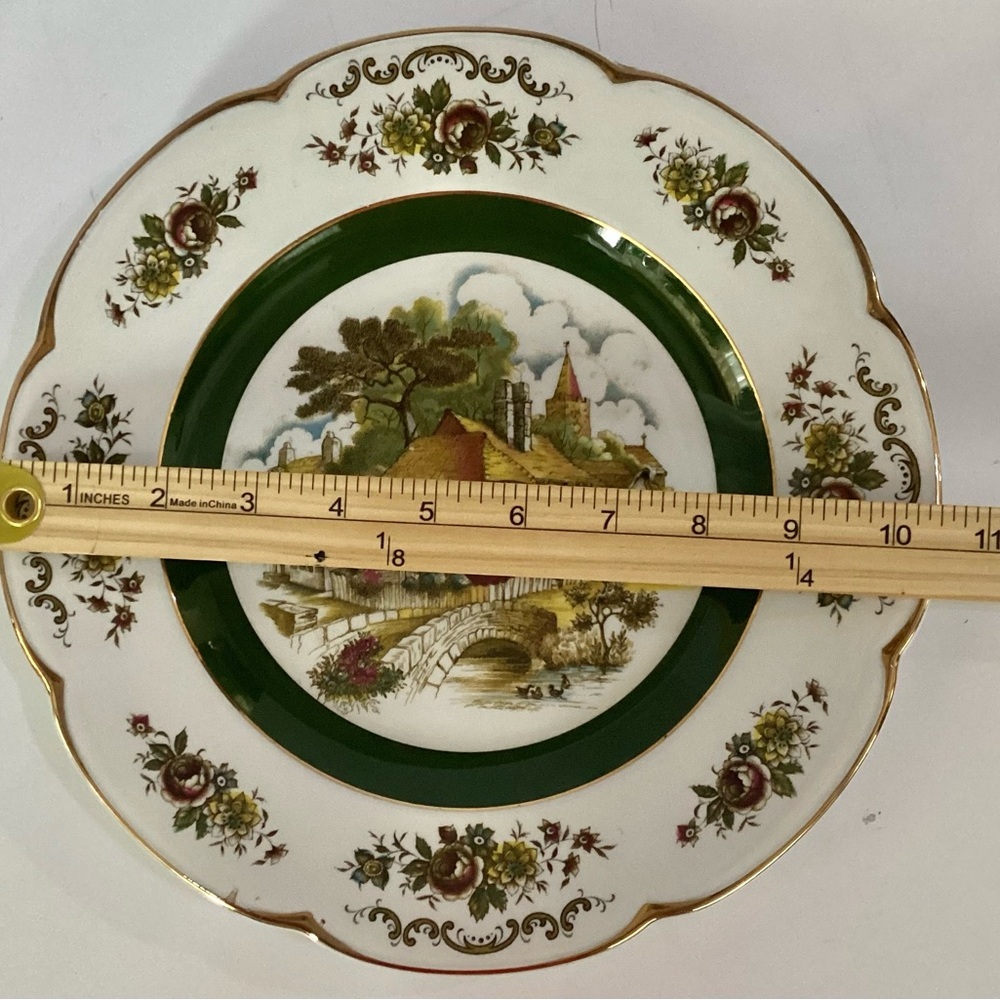 Ascot Service Plate by Wood and Sons England Rural Scene Alpine Ironstone 10.5" - Picture 2 of 4